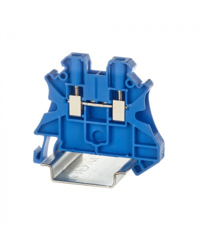 Клемма проходная, винтовой зажим, 2 точки подключения, 4 кв.мм, синяя DKC (TUR-4-BU) в Стерлитамаке Клеммные колодки Pintop.ru