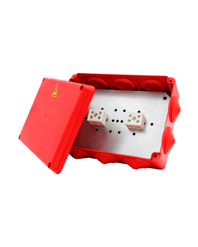 Коробка распределительная огнестойкая КРОПС-П4, IP54, габаритные размеры 150х110х70 мм, для кабелей сечением до 4 мм2, 12 клемм КМ-Профиль (FRJB-KM-P4-4-12-КРОПС-IP54) в Стерлитамаке Распределительные коробки Pintop.ru