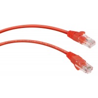 Патч-корд UTP, категория 5e, 0.5 м, неэкранированный, красный Cabeus PC-UTP-RJ45-Cat.5e-0.5m-RD