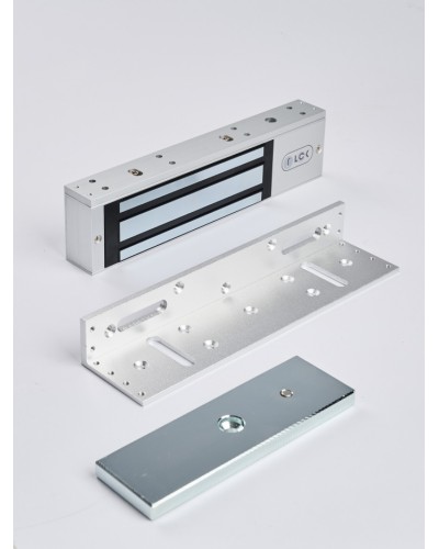 R-Lock RL-EML350-L0S - Электромагнитный замкок, 350кг, DC12/24B, цвет серебристый сатинированный алюминий RAL 7047 в Стерлитамаке Электромагнитные замки Pintop.ru