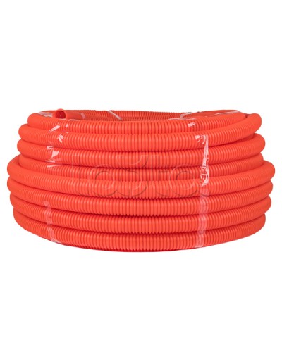 Труба гофр. ПНД с протяжкой d32 мм (50 м) оранжевая EKF-Plast (tpnd-32-o) в Стерлитамаке Труба гофрированная Pintop.ru