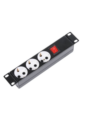 Блок силовых розеток 10 без шнура с выключателем, 3 розетки (черный) ЦМО БР-3П-10-9005 в Стерлитамаке Блоки розеток Pintop.ru
