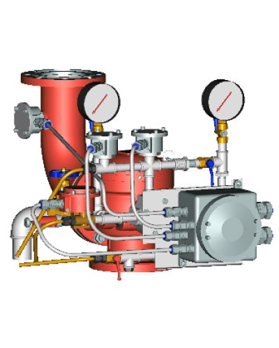 Узел управления с комбинированным приводом взрывозащищенный Спецавтоматика УУ-Д150/1,2(Р,Э24, ГО,07)-ВФ.УЗ.1 в Стерлитамаке Устройства пуска водяного пожаротушения Pintop.ru
