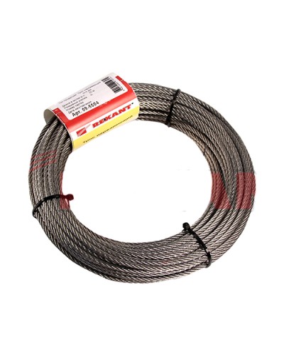 Трос нержавеющий d=3мм, моток 20 метров REXANT 09-5503 в Стерлитамаке Крепежные изделия Pintop.ru