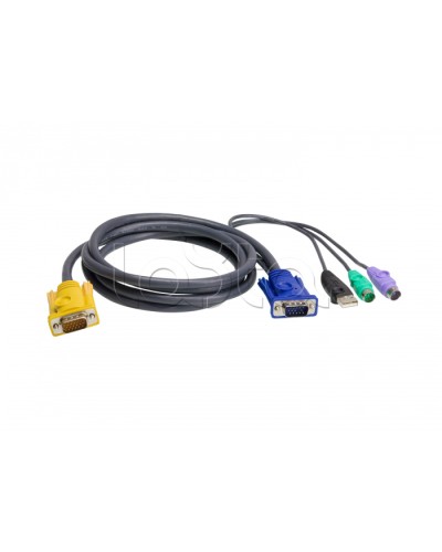 КВМ-кабель с интерфейсами PS/2, USB, VGA (1.8м) ATEN 2L-5302UP в Стерлитамаке Видеоусилители, Модуляторы, Делители Pintop.ru