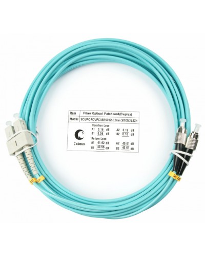 Шнур оптический duplex SC-FC 50/125 mm OM3 20м LSZH Cabeus FOP-50-SC-FC-20m в Стерлитамаке Патч-корды и пигтейлы Pintop.ru