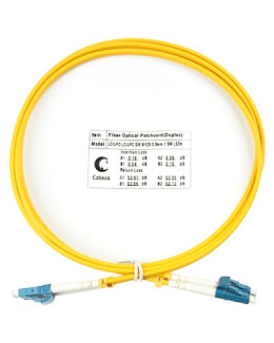 Шнур оптический duplex LC-LC 9/125 sm 2м Cabeus FOP(D)-9-LC-LC-2M в Стерлитамаке Патч-корды оптические Pintop.ru