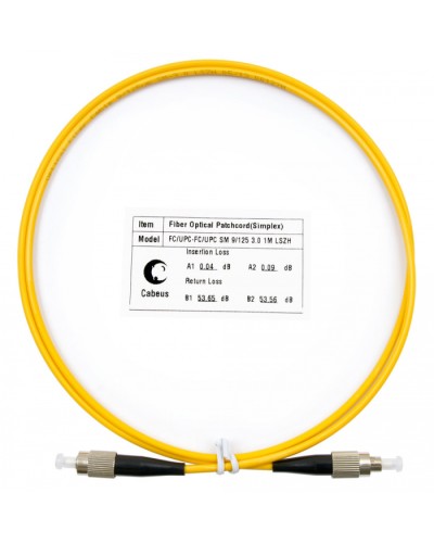 Шнур оптический simplex FC-FC 9/125 SM 1,5 м LSZH Cabeus FOP(s)-9-FC-FC-1,5M в Стерлитамаке Патч-корды оптические Pintop.ru
