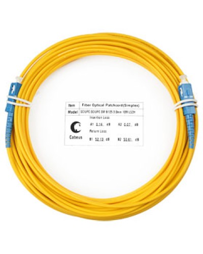 Патч-корд волоконно-оптический (шнур) SM 9/125 simplex SC-SC LSZH (10м) Cabeus FOP(s)-9-SC-SC-10m в Стерлитамаке Патч-корды оптические Pintop.ru