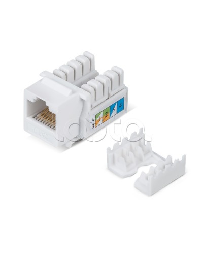 Вставка Keystone Jack RJ-45, категория 6, заделка тип 110, белая Cabeus KJ-RJ45-Cat.6-90 в Стерлитамаке Модули Keystone Pintop.ru