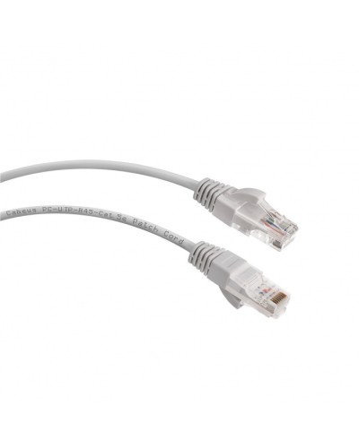 Патч-корд UTP, категория 5e, 1 м, LSZH, неэкранированный, серый Cabeus PC-UTP-RJ45-Cat.5e-1m-LSZH в Стерлитамаке Патчкорды (медные) Pintop.ru