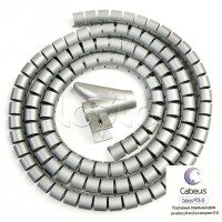 Рукав спиральный пластиковый для кабеля д.20 мм (2 м) и инструмент ST-20 Cabeus PCB-20