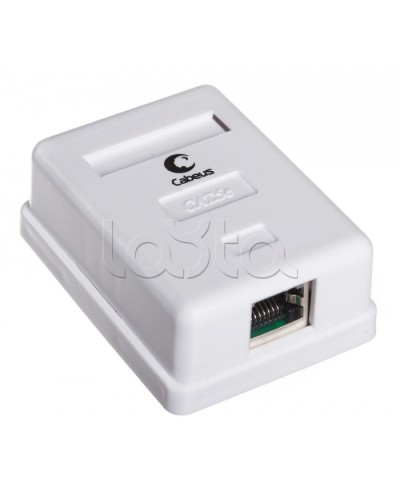 Розетка компьютерная RJ-45(8P8C), категория 5e, экранированная, одинарная, внешняя, Dual IDC(110&Krone type) Cabeus WS-8P8C-Cat.5e-SH-1 в Стерлитамаке Розетки компьютерные и телефонные Pintop.ru