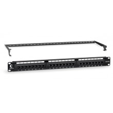 Патч-панель 19" (1U) 24 порта RJ-45 кат.6а Cabeus (PL-24-Cat.6a-Dual IDC)
