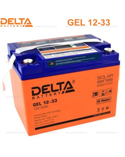 Аккумулятор свинцово-кислотный Delta GEL 12-33 в Стерлитамаке Электротехническое оборудование Pintop.ru