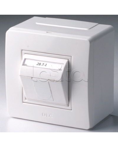 Коробка в сборе с 1 розеткой RJ45, кат.5е телефон / компьютер, коричневая розница DKC 10665B в Стерлитамаке Распределительные коробки Pintop.ru