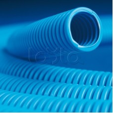 Труба ППЛ гибкая гофр. д.32мм, лёгкая без протяжки, 25м, цвет синий DKC 10932