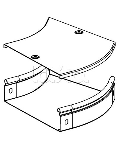 Угол CPO 45 горизонтальный 45° 100х50 DKC 36062 в Стерлитамаке Аксессуары для лотков Pintop.ru