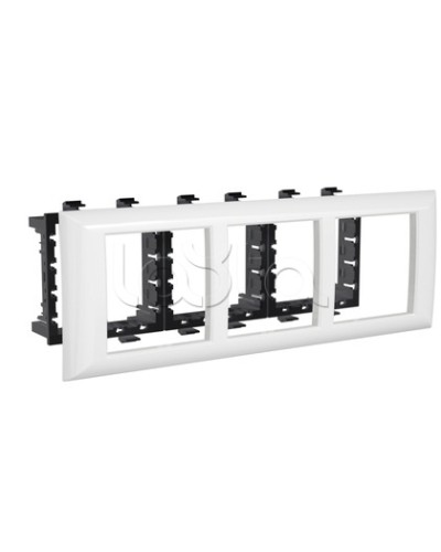 Рамка-суппорт Avanti белый для In-liner Front, 6 мод. DKC 4400916 в Стерлитамаке Аксессуары для лотков Pintop.ru