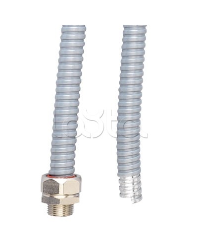 Металлорукав DN 20мм в ПВХ изоляции в оплетке из оцинкованной стали, 50 м DKC (6071T-022) в Стерлитамаке Металлорукав Pintop.ru