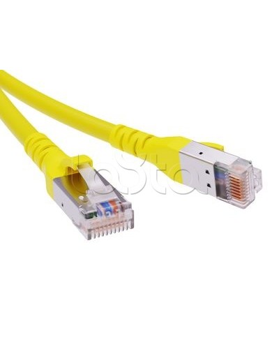 Патч-корд экранированный CAT6A SF/UTP 4х2, LSZH, желтый, 0.5м DKC RN6ASF4505YL в Стерлитамаке Патчкорды (медные) Pintop.ru