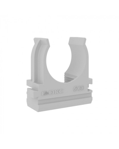Держатель-клипса быстрого монтажа, для крепления труб, ф20мм, пластик, RAL 7035 DKC 51020M в Стерлитамаке Держатели, клипсы, скобы Pintop.ru