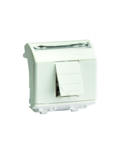 Розетка USB 2.0, со шторкой, белый RAL 9010, 1 разъем, 2М, BRAVA DKC 76202B в Стерлитамаке Аксессуары для стоек и шкафов Pintop.ru