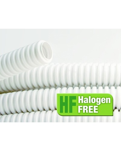 Труба ПЛЛ гибкая гофр. не содержит галогенов д.32мм, ПВ-0, с протяжкой,25м, цвет белый DKC 81832 в Стерлитамаке Труба гофрированная Pintop.ru