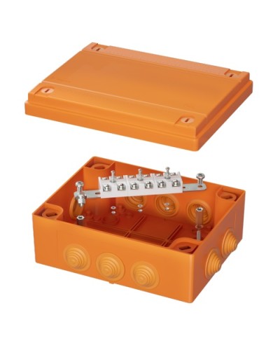 Коробка распределительная IP55, пластиковая с кабельными вводами и клеммниками 240х190х90мм DKC FSK41610 в Стерлитамаке Распределительные коробки Pintop.ru