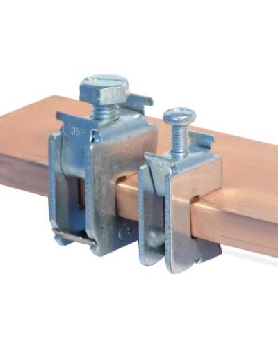 Шинная клемма для кабеля, сечение шины 10 мм, кабель 70-120 мм DKC R5BC1012 в Стерлитамаке Аксессуары для лотков Pintop.ru