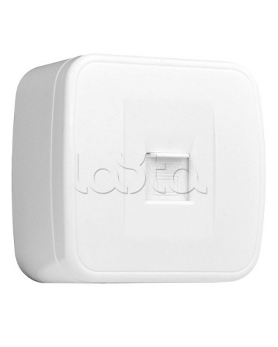 Минск Розетка RJ-45 1-местная, ОП 1А, 120В, белая EKF Basic (EGK01-035-10) в Стерлитамаке Розетки компьютерные и телефонные Pintop.ru