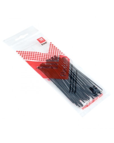 Хомут P6.6 стандартный (ч), 2.5x100 (50шт) FlexLock PROxima EKF (plc-fl-ctsb-2.5x100-r) в Стерлитамаке Стяжки-хомуты Pintop.ru