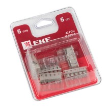 Строит.-монтаж. клемма СМК 2273-245 (с пастой) 5 отверстий 0,5-2.5 мм2 блистер (5шт.) EKF (plc-smk-2273-245b) - Строительно-монтажная клемма СМК 2273-245 (с пастой) 5 отверстий 0,5-2.5 мм2 блистер (5шт.) EKF PROxima