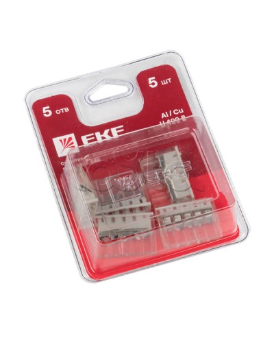 Строит.-монтаж. клемма СМК 2273-245 (с пастой) 5 отверстий 0,5-2.5 мм2 блистер (5шт.) EKF (plc-smk-2273-245b) - Строительно-монтажная клемма СМК 2273-245 (с пастой) 5 отверстий 0,5-2.5 мм2 блистер (5шт.) EKF PROxima в Стерлитамаке Клеммные колодки Pintop.r