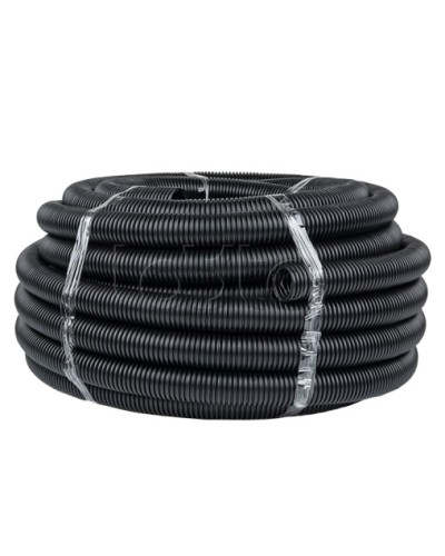 Труба гофр. ПНД тяжелая с протяжкой d50 мм (20 м) черная EKF-Plast (tpnd-50-t) в Стерлитамаке Труба гофрированная Pintop.ru
