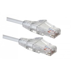 Коммутационный шнур категории 6 SLIM LINE, U/UTP, LSZH, T568B, 5 м, белый Eurolan (21S-U6-05WT)