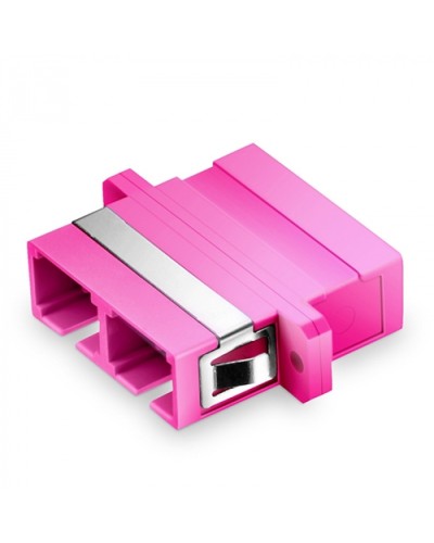 Оптический адаптер OM4, дуплекс SC, с фланцами, пурпурный Eurolan (36A-40-2S-02MG) в Стерлитамаке Проходные адаптеры и розетки оптические Pintop.ru