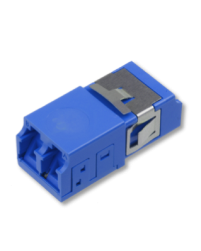 Оптический адаптер OS2, дуплекс LC, без фланцев, со шторками, синий Eurolan (36A-S2-2L-11BU) в Стерлитамаке Проходные адаптеры и розетки оптические Pintop.ru