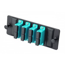 Комплект планка Q-SLOT с 4 адаптерами дуплекс SC OM3, монтажные шнуры, КДЗС Eurolan (38M-30-2S-04BL)