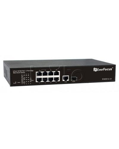Коммутатор PoE 8-портовый EverFocus ES0812-31 в Стерлитамаке Коммутаторы Pintop.ru