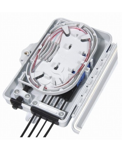 Бокс оптический настенный, 4 порта (SC, duplex LC), без пигтейлов и проходных адаптеров Hyperline FO-WBI-4A-GY в Стерлитамаке Кросс оптический Pintop.ru