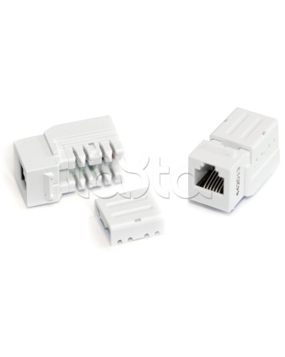 Вставка Keystone Jack, RJ-12(6P6C), 110 IDC, белая Hyperline KJNE-6P6C-C2-90-WH в Стерлитамаке Модули Keystone Pintop.ru