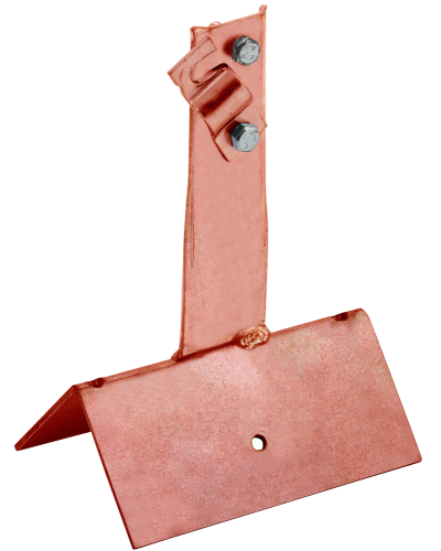 Держатель проводника круглого 6-10мм винтовой для конька широкого h=80мм медь IEK (ZDP81-50-4-16-80) в Стерлитамаке Крепеж Pintop.ru