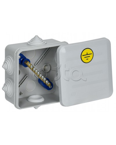 Коробка КУП КМ41361 100х100х50мм IP44 6 вв. (7035) IEK (UKO21-100-100-050-K41-55U) в Стерлитамаке Распределительные коробки Pintop.ru