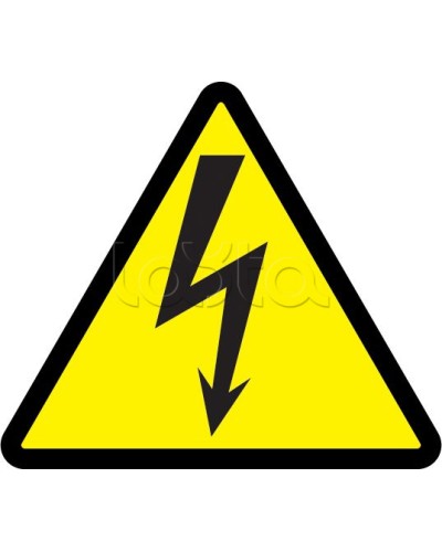 Самоклеящаяся этикетка: 85x85x85, символ Молния IEK (YPC30-MOLNI-3-096) в Стерлитамаке Дополнительное оборудование для ОПС Pintop.ru