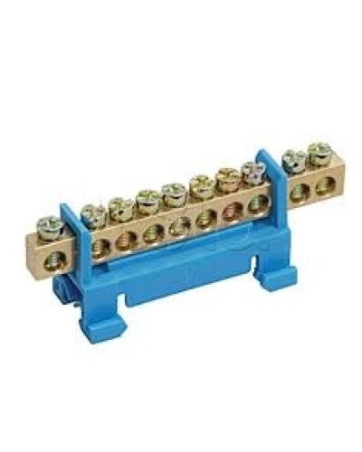 Шина N ноль с DIN-изолятором типа «Стойка» ШНИ-6х9-12-С-С IEK YNN10-69-12P-K07 в Стерлитамаке Клеммные колодки Pintop.ru