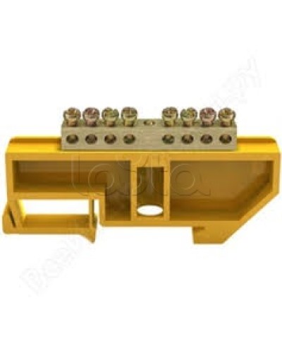 Шина PE земля на DIN-изоляторах ШНИ-6х9-8-Д-Ж IEK YNN10-69-8D-K05 в Стерлитамаке Клеммные колодки Pintop.ru