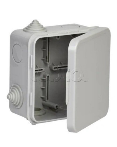 Коробка расп. КМ 100х100х50мм о/к IP54 4 вв. (7035) GENERICA IEK (UKO31-100-100-050-K03-54G) в Стерлитамаке Распределительные коробки Pintop.ru