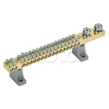 Шина N "ноль" на двух угл. изол. 200А ШНИ-10х18-36-L2-С IEK (YNN30-36-C2-K03)