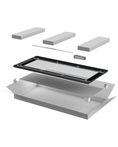 ITK LINEA N Дверь стеклянная 600мм шкафа 28U чер. (LN05-28U6X-DR) в Стерлитамаке Аксессуары для стоек и шкафов Pintop.ru